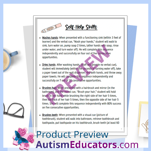 Functional Life Skills IEP Goal Bank